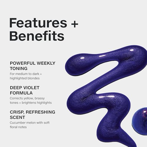 Paul Mitchell Platinum Plus Deep Violet Shampoo, Banishes Brass + Intensely Tones, Ideal for Blonde, Highlighted, Gray or Silver Hair