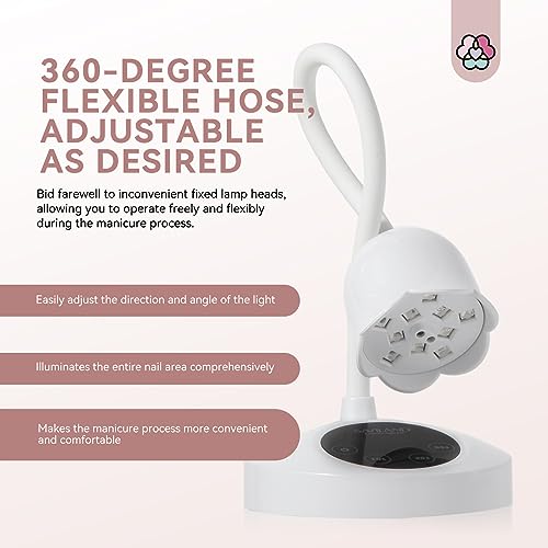 SAVILAND 30W U V Nail Lamp: Gel Nail Lamp Cordless U V Light for Gel Nails Smart Sensor LED Flash Cure Lamp lampara led para uñas Profesional Gooseneck U V Nail Light Nail Salon Home DIY Manicure
