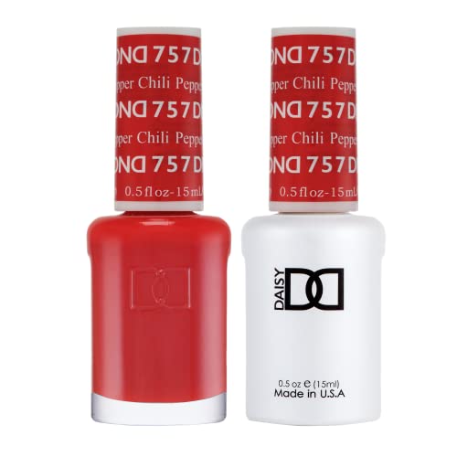 DND Gel Polish Set, Red Collection, UV/LED GelPolish and Air Dry Nail Lacquer, Matching Chip-Free Polish Duo, 0.5 Fl Oz Each