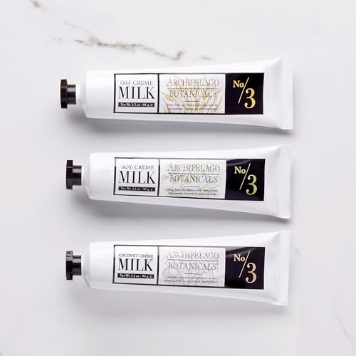 Archipelago Botanicals Soy Milk Hand Crème, Rich and Lightly Scented Hand Lotion for Dry Skin, Cuticles and Rough Spots, Premium Plant Extracts (3.2 oz)