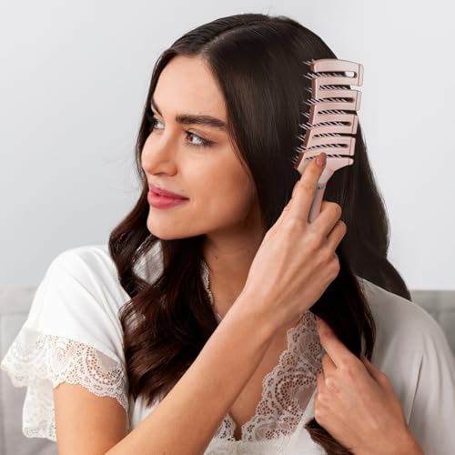 Curved Detangling Hair Brush, Vented Detangler Brush Faster Blow Drying, Wet Hair Brushes for Women, All Hair Types Wet Dry Curly Thick