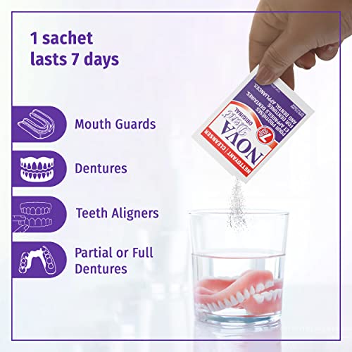 Dentures Cleaner – for Dental Appliances, Retainers, Trays, Mouth Guards, Teeth Aligners - 6 Months (26 sachets)