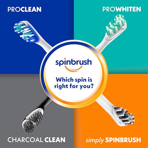 Spinbrush Pro+ Deep Clean, Battery Toothbrush for Adults, Soft Bristles, Batteries Included