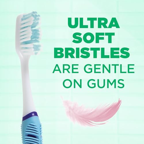 GUM Technique Sensitive Care Toothbrush with Quad-Grip Handle, Full Head & Ultra Soft Bristles for Plaque Removal That’s Gentle on Gums, 2ct(6Pk)