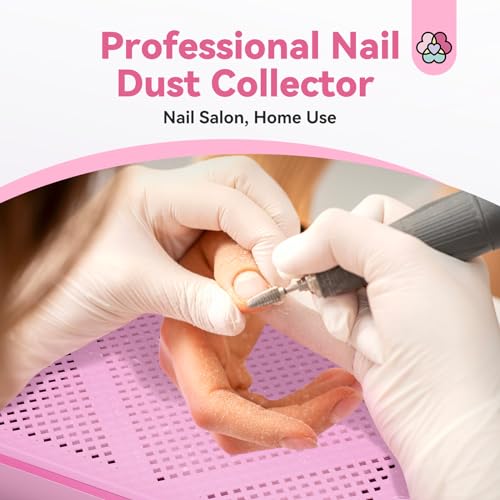 SAVILAND Nail Dust Collector Strong Suction: 60W Dust Collector Nail tech Electric Acrylic Extractor De Polvo De Uñas Profesional Detachable Filter Nail Dust Brush Nail Tech Quiet Nail Salon Home