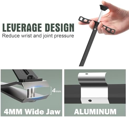 Foldable Extended Long Handle Toenail Clippers with Magnifier-4mm Wide Jaw & Ergonomic Design for Seniors, Arthritis& Limited Mobility | Heavy-Duty, No-Bend Trimming, Tool-Free Foldable (24" Black)