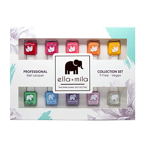 ella+mila Professional Nail Polish Set - Quick Dry Nail Polish - Long-Lasting & Chip Resistant (Me Collection - 10 Pack - 0.24 fl oz each)
