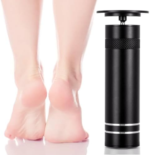 FSA&HSA Eligible Electric Foot Callus Remover with 60pcs Sandpaper Discs, Professional 1200RPM Aluminum Callus Remover for Feet, Stepless Speed Control Foot File for Dead Skin (Black)