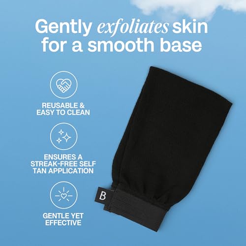 Bali Body Exfoliating Mitt | Effectively Remove Self Tan Build Up | Gently Exfoliates & Preps Skin for a Seamless, Natural Self Tan Application | Reusable and Easy to Clean Exfoliating Glove