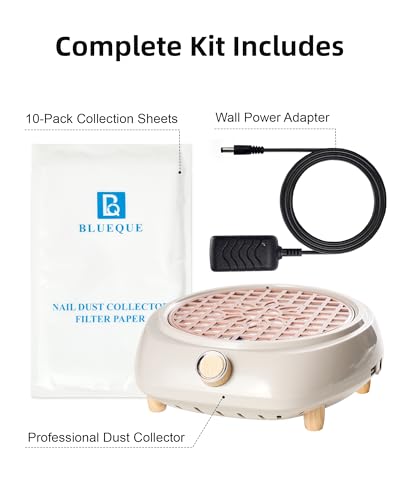 Nail Dust Collector for Nail Tech - Quiet & Powerful 3rd Generation Vacuum Nail Fan Dust Collector Vent, Must Have Nails Tools & Accessories for Nail Art, Professional Nail Tech Supplies