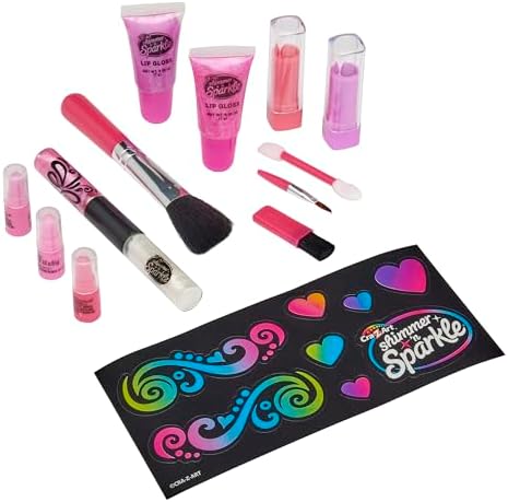 Shimmer 'n Sparkle Glitter Makeover Studio Beauty Kit – All-in-One Beauty for Eye, Cheeks and Lips for Ages 8 and Up