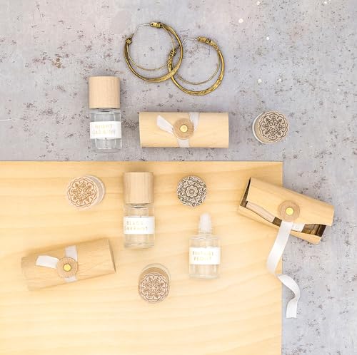 Skeem Print Block Rollerball Perfume - Fleur de Sel - Natural Ingredients - Travel Perfume, Mini Perfume Oil (.5 fl oz)