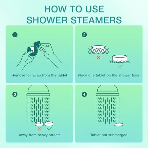 Shower Steamers Aromatherapy - 18 Pack Shower Bombs Birthday Gifts for Women Men, Organic with Eucalyptus & Mint Essential Oils, Eucalyptus for Shower, Nasal Relief, Stress Relief, Spa Gifts for Women