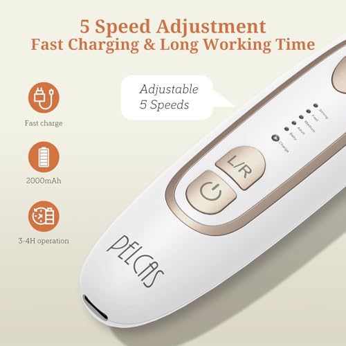 PELCAS Electric Toenail Grinder for Thick Toenails, 5 Speeds Manicure and Pedicure Kit, Cordless Nail Drill with LED Light, Electric Nail File for Human, Pet, Thick Toenails, Natural & Acrylic Nails