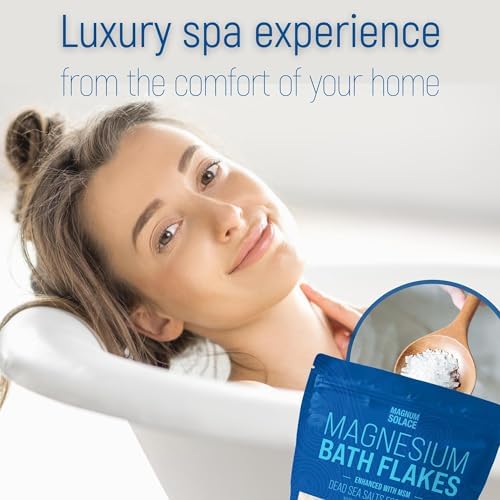 Magnesium Flakes with MSM - Magnesium Chloride Flakes - Dead Sea Salts for Soaking, 10 LBS