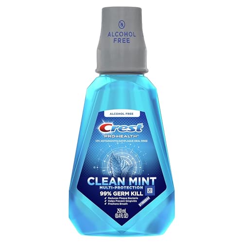 Crest Pro-Health Mouthwash Oral Rinse, Refreshing Clean Mint, 250 Milliliter (Pack of 3)