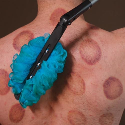 EASACE Back Scrubber for Shower Loofah with Long Handle, Adjustable Head with 1 Replacement Soft Loofa,Scrubber Sponge and Brush for Body,23″Loofah on a Stick for Men Women Bathing Accessories