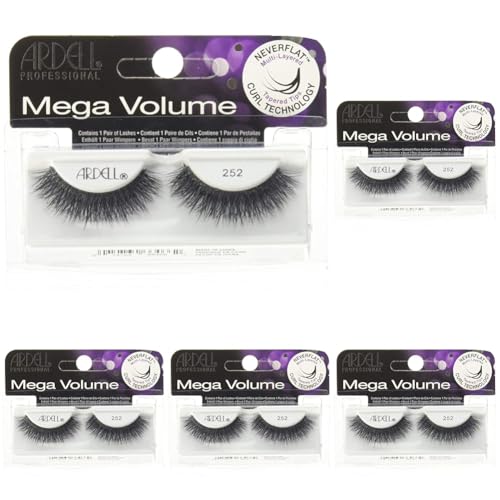 Ardell Mega Volume Lash 252 Eye Lashes (Pack of 5)