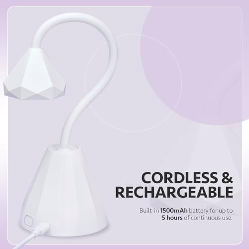 GAOY Omin-Cure Nail Lamp, Rechargeable UV Light for Gel Nails, Cordless, Salon Manicure and DIY at Home