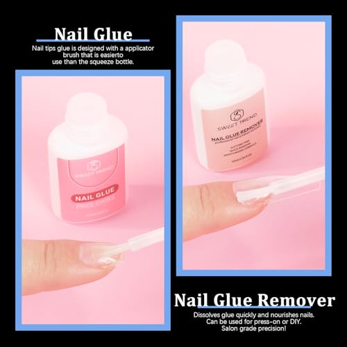 Nail Art Decoration Design Kit: Acrylic Brushes Tools Set with 600 Fake Nail Tips - Chrome Powder Nail Glue & Remover Nail Rhinestones Charms Gems - Press On Supplies Nail Stand Clipper Dotting Tool