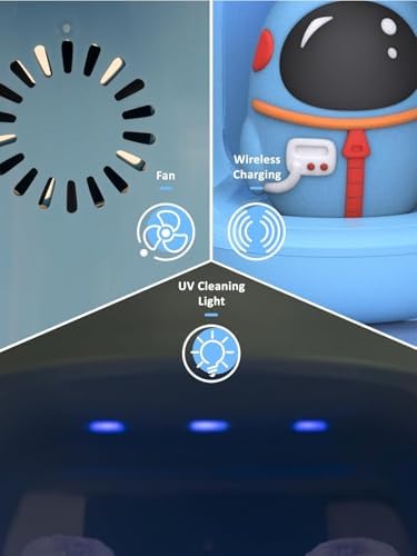 FTOYIN Kids Electric Toothbrush with 3 Brush Heads, U Shaped Ultrasonic Toothbrush Kids with 5 Modes, 45s Smart Reminder, 360-Degree Automatic Cleaning, IPX7 Waterproof Design