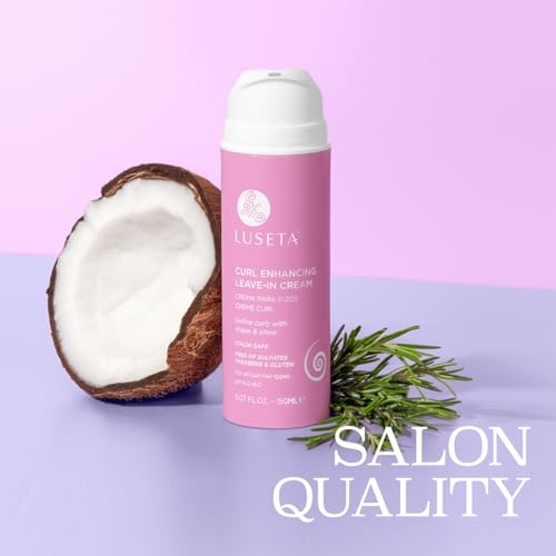 Luseta Curl Defining Cream Enhances Waves and Curls Hydrating and Moisturizing Leave in Cream for Curly Hair Frizz Control Add Shine Sulfate Free 5.07 oz