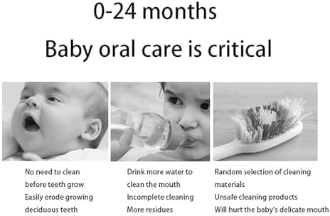 96PCS Baby Tongue Cleaner, Disposable Baby Toothbrush Soft Gauze Oral Cleaning Stick Infant Mouth Cleaner for 0-36 Months Newborn Dental Care