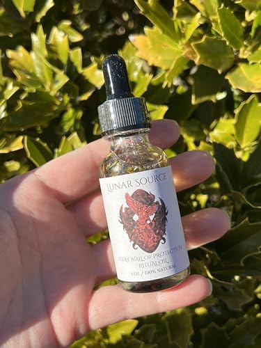 Spiritual Fiery Wall of Protection Ritual Oil | Pagan Anointing Prayer Witchcraft Conjure Spell Magickal Oil Witchy Hex Jinx Reversal Dragon's Blood Magic