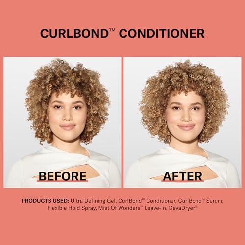 DevaCurl CurlBond Re-Coiling Cream Conditioner | Re-links Broken Bonds | Strengthens| Seals Split Ends | Preserves Color Up to 30 Washes