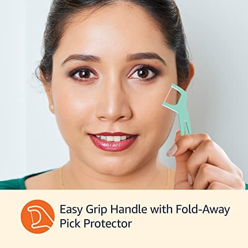 Amazon Basics Mint Dental Flosses, 540 Count, 6 Packs of 90