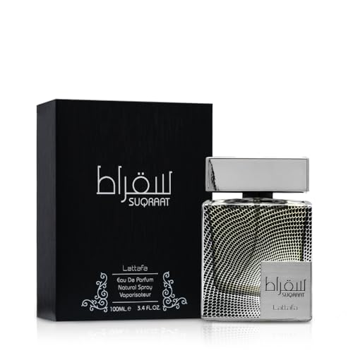 Lattafa Suqraat - Fresh, Spicy, Aromatic, Woody - Eau de Parfum Long-Lasting Fragrance for Men, 3.4 Ounce / 100 ml