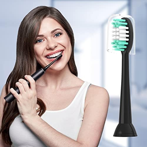 Replacement Toothbrush Heads 10 Pack for AquaSonic Black Series for Vibe Series Black Series pro, and for Duo Series pro Electric Toothbrush,Balck