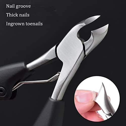 Podiatrist Toenail Clippers, Professional Thick & Ingrown Toe Nail Clippers for Seniors & Men, Pedicure Clippers Toenail Cutters & Super Sharp Curved Blade Grooming Tool