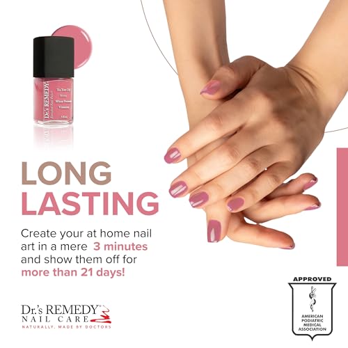 Dr’s Remedy Enriched Nail Polish: Non Toxic, All Natural, and Organic - Doctor Formulated: Strengthens, Restores, Heals, and Protects '24-Free' - SERENE Salmon