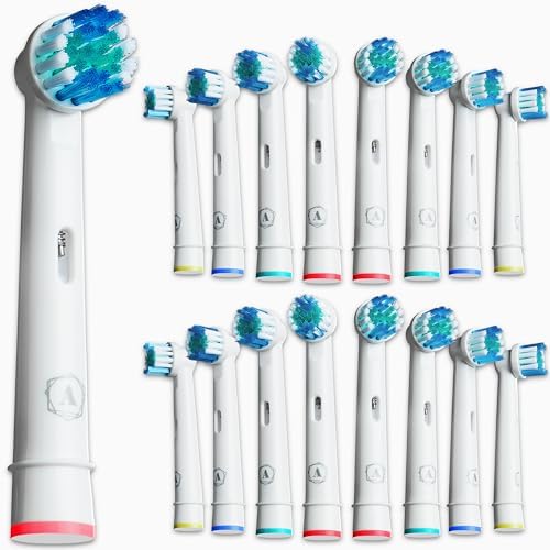 Replacement Toothbrush Heads Compatible with Oral B - 16 Pack Aster Toothbrush Head Compatible with Oral B Braun Professional Electric Brush Heads Refill for 7000/Pro 1000/9600/ 5000/3000/8000