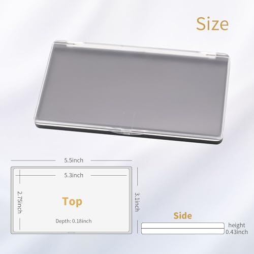 Magnetic Makeup Palette with Frosted Clear Top, 5 Pack Empty Eyeshadow Palettes depots Travel Storage Box for DIY Cosmetics Bronzer Highlights Powder (Small Palette - 5.5" x 3.1")