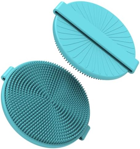 Silicone Body Scrubber Brush - Gentle Exfoliating and Lather Well - Fast-Drying, Hygienic, BPA-Free Silicone Body Exfoliator for Sensitive Skin, Men & Women