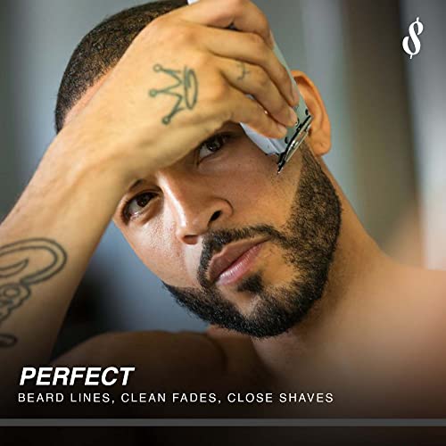 The Rich Barber 1 Minute Blade Modifier - Trimmer Blade Sharpener with Diamond Metal Stone for Professional & Home Use - Closer Shaves, Sharper Lines, Less Ingrown Hair - Compatible with Most Brands