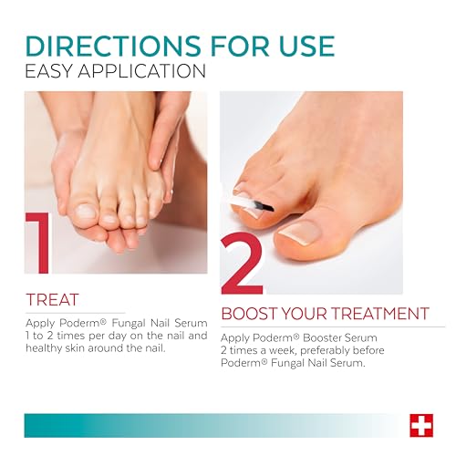 PODERM – TOENAIL RENEWAL BOOSTER – TEA TREE oil-serum - Restores Appearance of Discolored/Damaged Nails – Toe and Fingernail Repair – 100% Natural Ingredients and Vegan – Express Renewal – Swiss Made