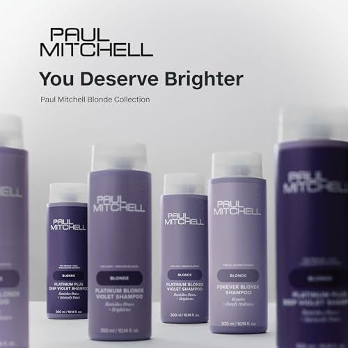 Paul Mitchell Platinum Plus Deep Violet Shampoo, Banishes Brass + Intensely Tones, Ideal for Blonde, Highlighted, Gray or Silver Hair
