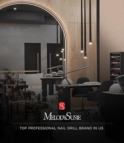 MelodySusie Rechargeable Cordless Electric Nail Drill,PC180E 25000RPM Portable Nail Efile for Acrylic Gel Dip Powder Nails, 25 Speeds with Nail Drill Bits Sanding Bands (Purple)