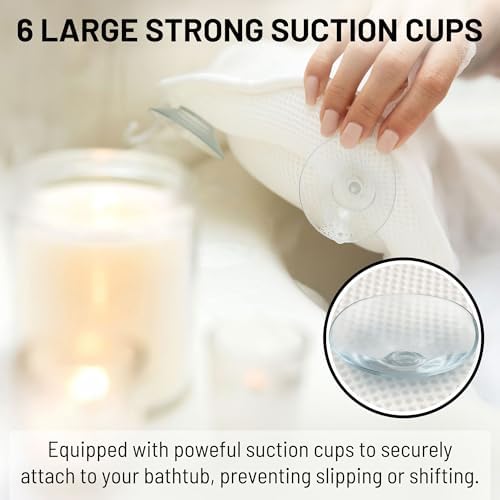Sierra Concepts Bath Pillow Spa Bathtub Ergonomic for Tub, Neck, Head, Shoulder Pillows Support Cushion Headrest - Luxury Soft 3D Mesh + Strong Grip Suction Cups Soaking Large, Paradise
