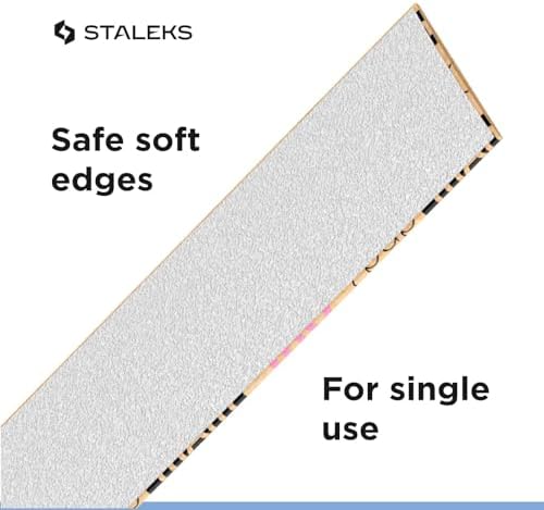Staleks Pro Disposable White Abrasive Tape papmAm Expert – 180 Grit – 7m Roll in Plastic Case – Glueless Replaceable Abrasive – Professional Nail Shaping – Manicure & Pedicure