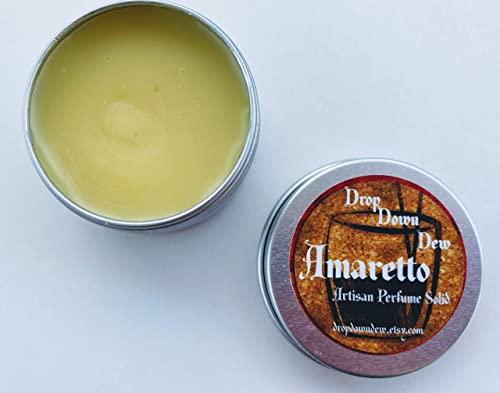 Amaretto Perfume Solid, Perfume Balm, Perfume Rub, Aromatherapy, Essential Oils, Almond Flavor, Natural Perfume, Cream Perfume, Fixative, 1 oz.