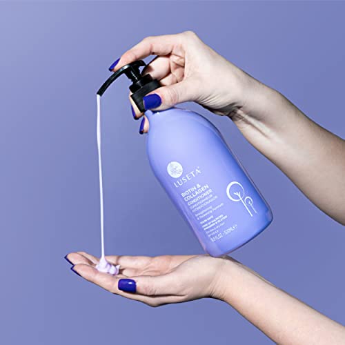 Luseta Biotin & Collagen Conditioner Thickening for Hair Loss, 16.9oz Biotin Hair Conditioner for Hair Growth - Infused with Argan Oil to Repair Damaged Dry Hair - Sulfate Free Paraben Free