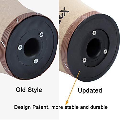 GEX 20"-24" Cork Canvas Block Head Mannequin Head Wig Display Styling Head With Mount Hole (Light Brown, 22")