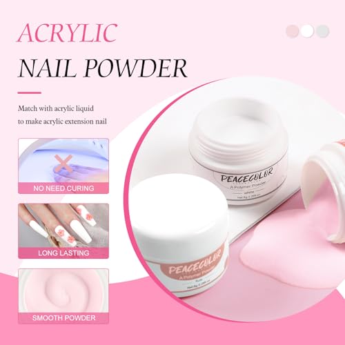 Acrylic Nail Kit with Drill and U V Light, Professional Acrylic Nail Kits with Everything 3PC Powder 24PC Glitter 200Pcs Nail Tips Nails Art Decoration DIY Home Salon