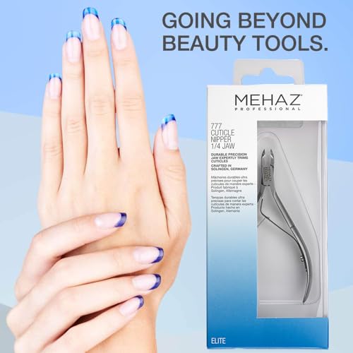 Mehaz Stainless Steel Cobalt Nipper, 1/4 Jaw for all purpose cuticle and nail trimming