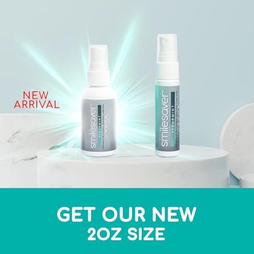 Smilesaver Retainer Cleaner Spray – Invisalign, Mouth Guard, and Denture Cleaner – Quick Oral Care for Aligner & Retainer Hygiene – Natural, Portable & Minty Fresh Oral Care Products (1oz)