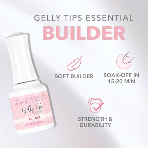 KIARA SKY Builder Gel 0.5 fl oz | Gelly Tips Soak Off